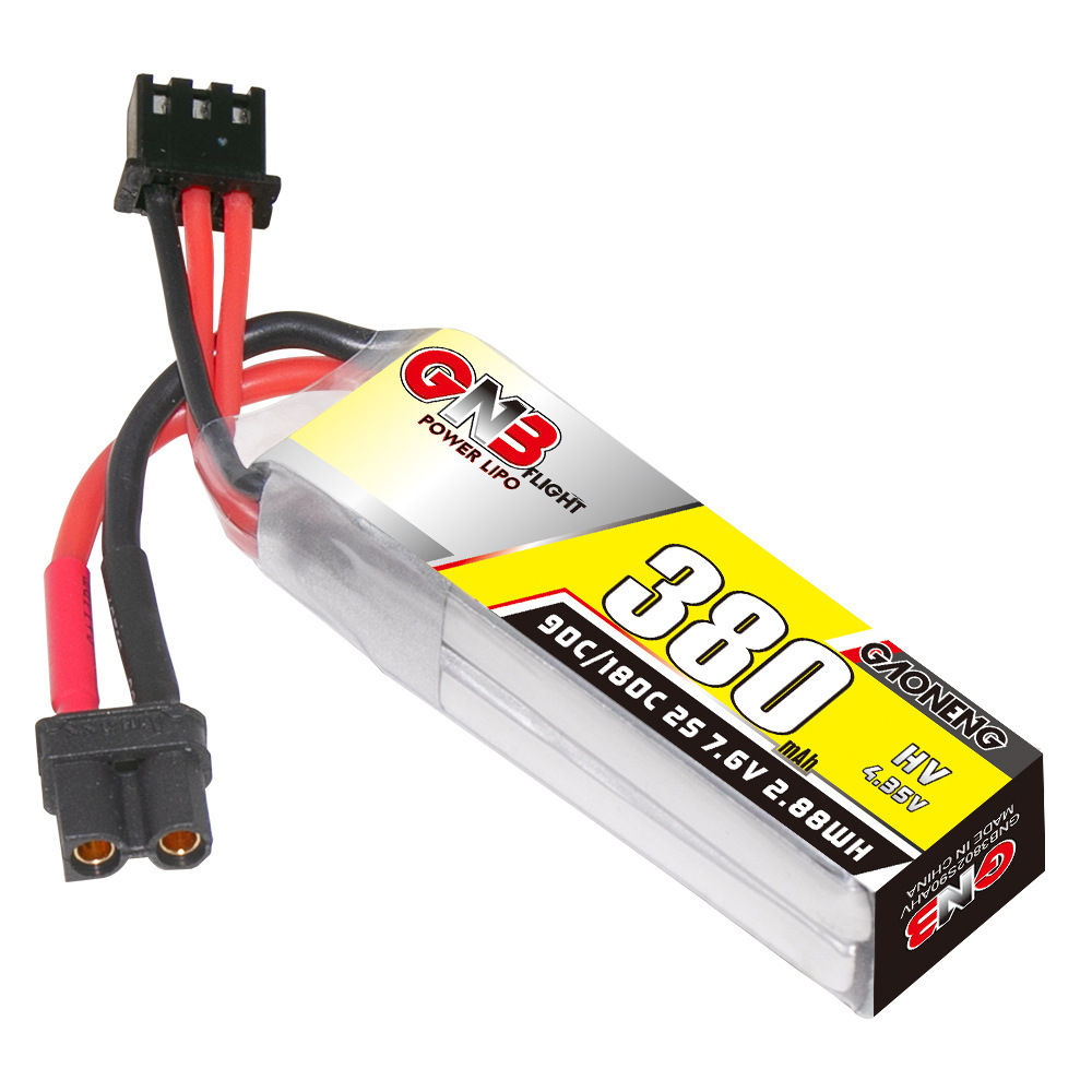 Baterai Lipo GNB 2S 7.6V 380mA - Rc Helicopter Coaxial ulasan dan harga